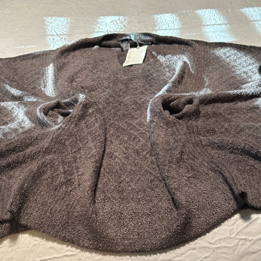 Barefoot Dreams Brown Open-Front Cozy Cape - Picture 5 of 5